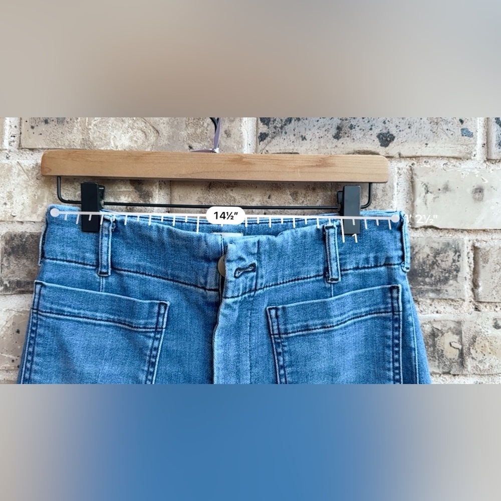 Anthropologie Maeve the Colette Denim Cropped Wide Leg Jeans Size 28 - Picture 10 of 11